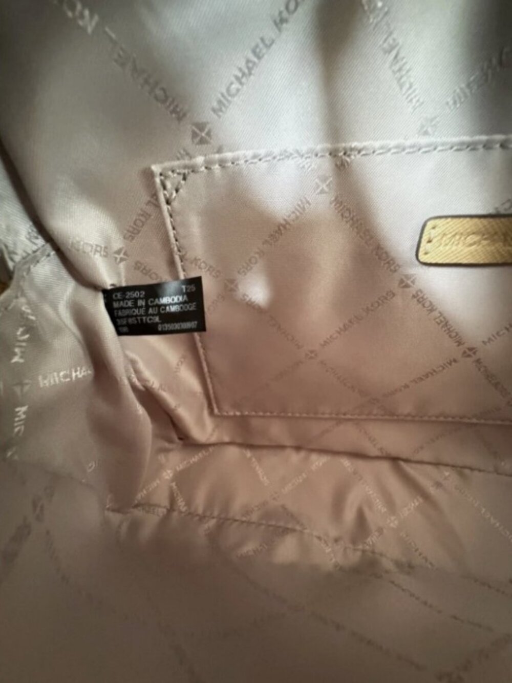 Michael Kors Jet Set Item LG EW Crossbody Peanut  Light Carmel in color NEW - Picture 2 of 7